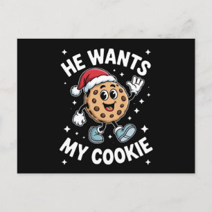 Él Quiere Mi Gorro De Santa De Navidad Galleta Pos