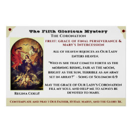 El quinto Poster del misterio glorioso