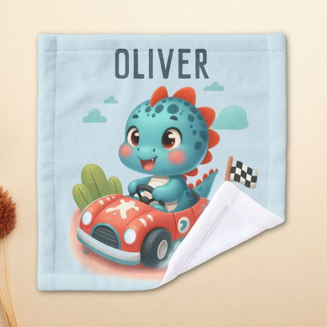 El Racer lindo Dino conduciendo un auto rápido (Subido por el creador)