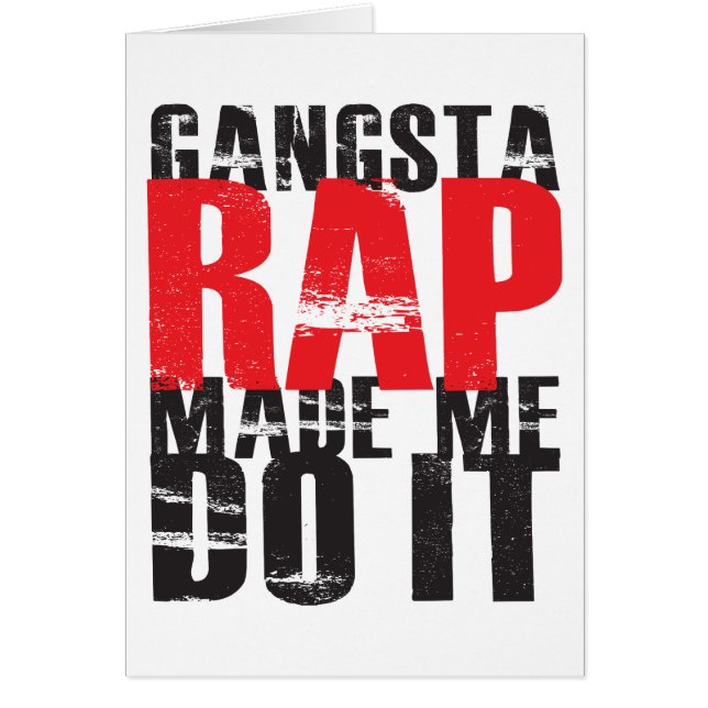 El rap de Gangsta hizo que lo hace - negro (Frente)