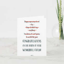 El recién nacido divertido "lo clavó" tarjeta