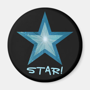 El refrigerador de la estrella azul 'STAR!' imán r