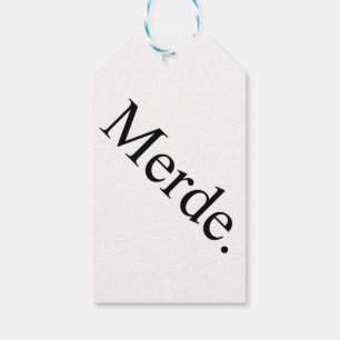 ¡El regalo de Merde marca con etiqueta para los