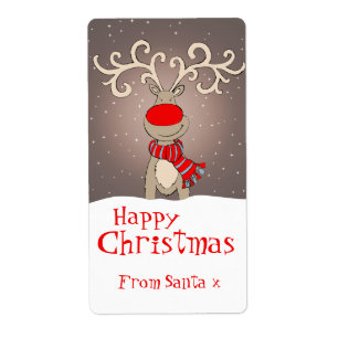 El regalo del navidad etiqueta gris