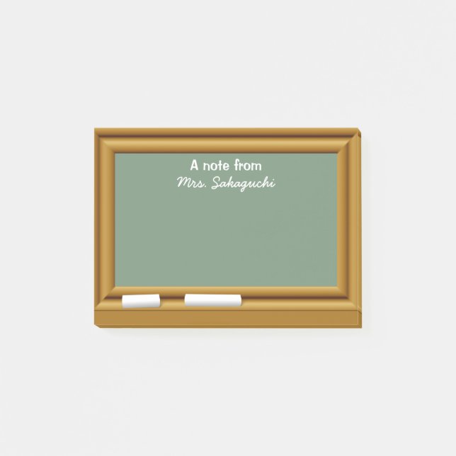 El regalo del profesor personalizó una nota de la (Anverso)