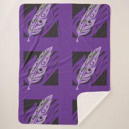 El regalo - La manta del Sherpa púrpura y enlosada