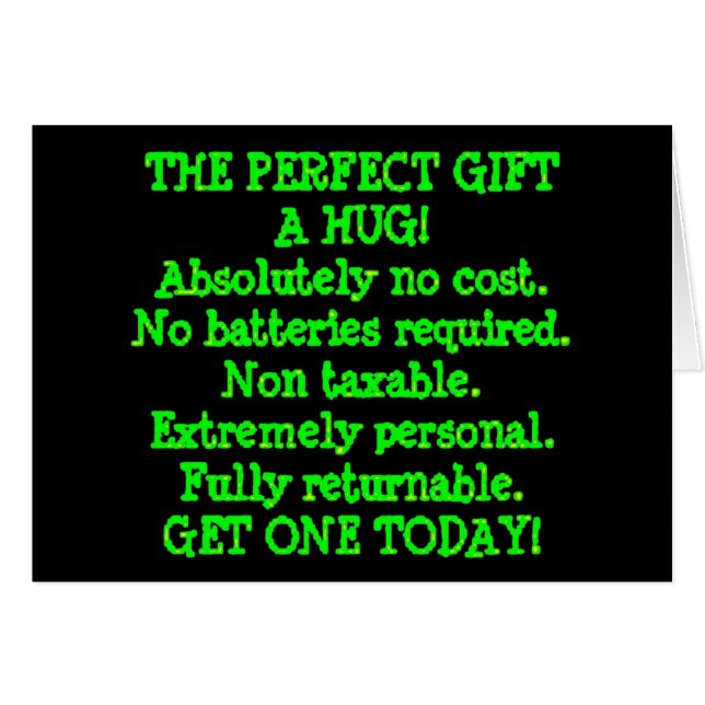 El regalo perfecto es un abrazo (Anverso (Horizontal))
