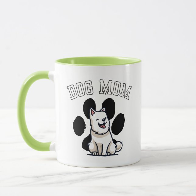 ¡El regalo perfecto para mamá perruna! Taza combin (Izquierda)