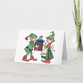 El regalo vintage de los elfos de Navidad