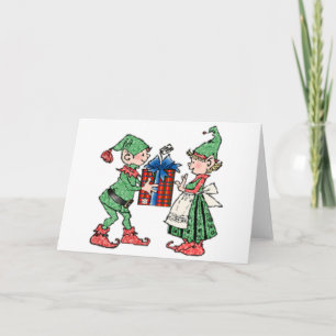 El regalo vintage de los elfos de Navidad