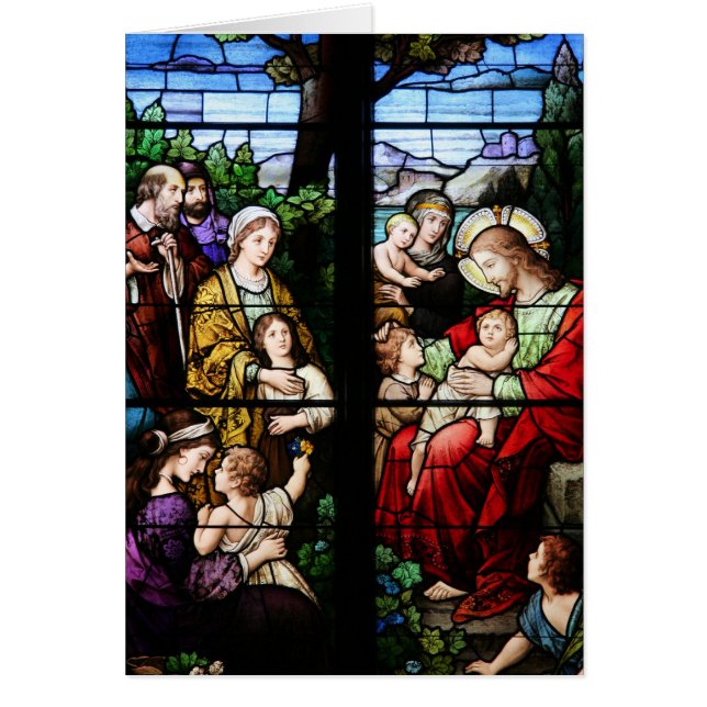 El Reino pertenece a esta tarjeta de vidrio mancha (Frente)