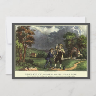 El relámpago de Benjamin Franklin con el experimen