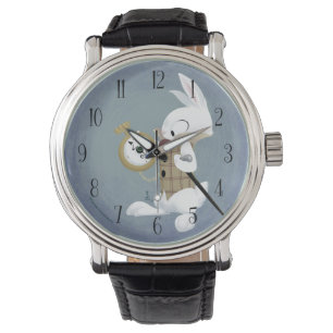 El reloj de conejos blancos