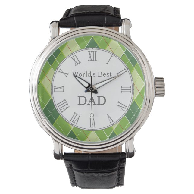 El reloj de estilo de golf Best Dad del mundo (Anverso)
