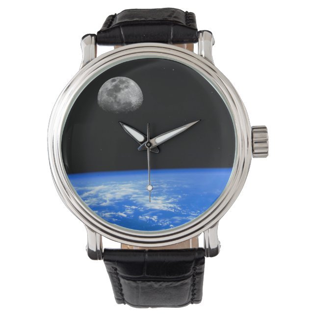 El reloj de la muñeca de la Tierra y la Luna (Anverso)