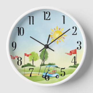 El reloj de la pared de Golfer