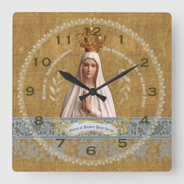 El reloj de la pared de Nuestra Señora de Fátima (Anverso)