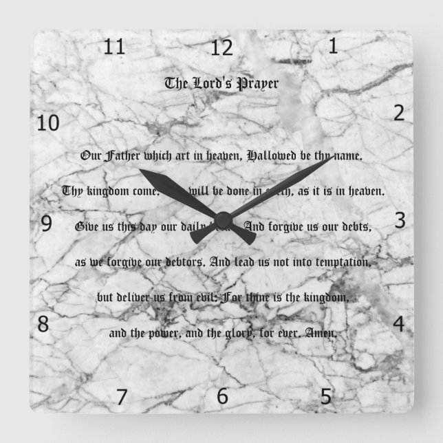 EL RELOJ DE LA PARED DE PRAYER SQUARE DEL SEÑOR (Anverso)