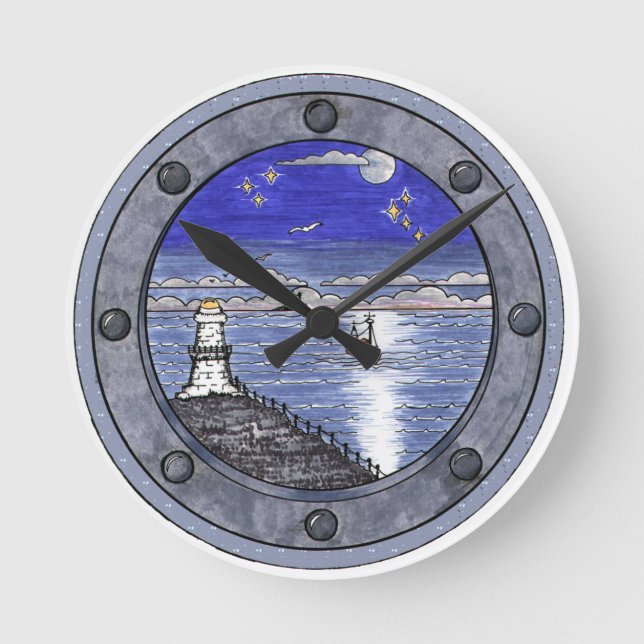 El Reloj De La Pared "Porthole" (Anverso)