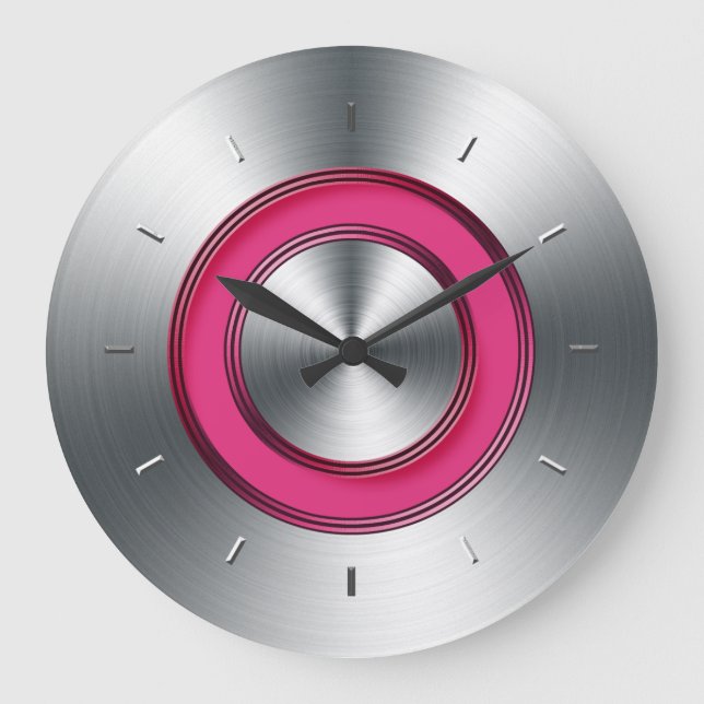 El Reloj De Muro Moderno Se Vuelve Metalizado Y Fu (Anverso)