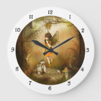 El reloj de pared de hadas del otoño