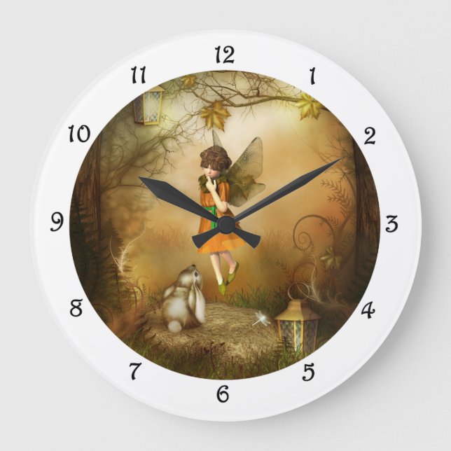 El reloj de pared de hadas del otoño (Anverso)