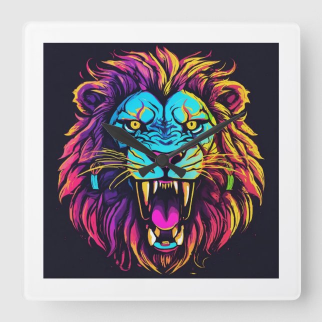 "El Reloj de pared de la cara del tigre de majesta (Anverso)