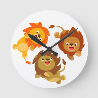 El reloj de pared de leones Personalizado sin peso
