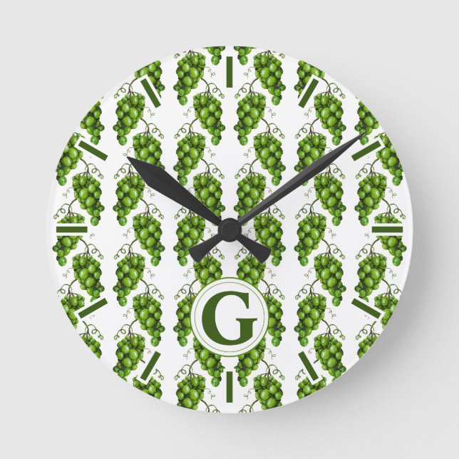 El reloj de pared de uvas verdes (Anverso)