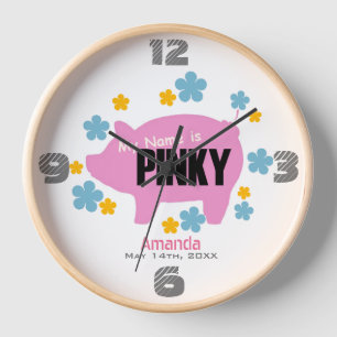 El reloj de pared del aniversario del "Pinky Cerdo
