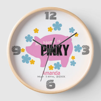 El reloj de pared del aniversario del "Pinky Cerdo
