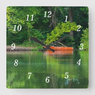 El reloj de pared del barco Naranja