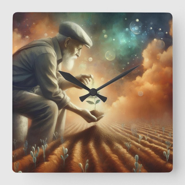 El reloj de pared del "Crecimiento sin tiempo" (Anverso)