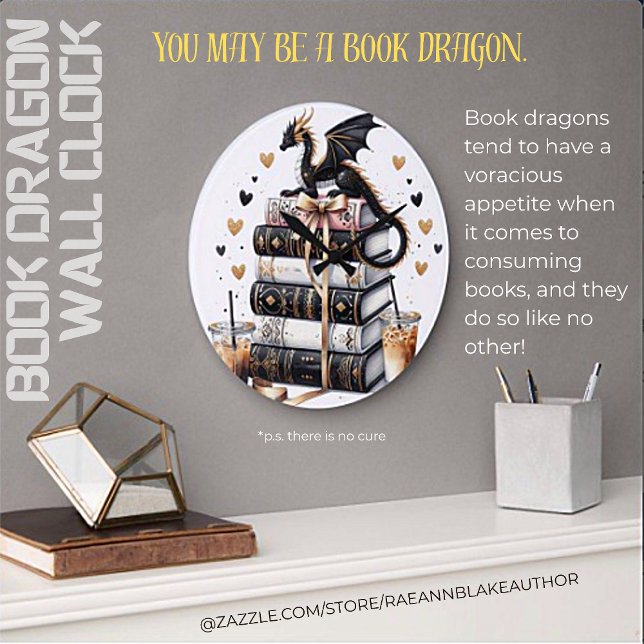 El reloj de pared del dragón del libro definitivo (Subido por el creador)