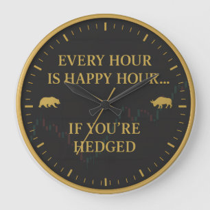 El reloj de pared del mercado de valores