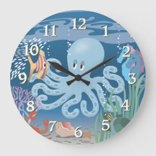 El reloj de pared del pulpo