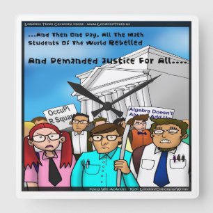 El reloj de pared divertido de la gran revolución