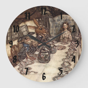 El reloj de pared enojado de Arturo Rackham de la