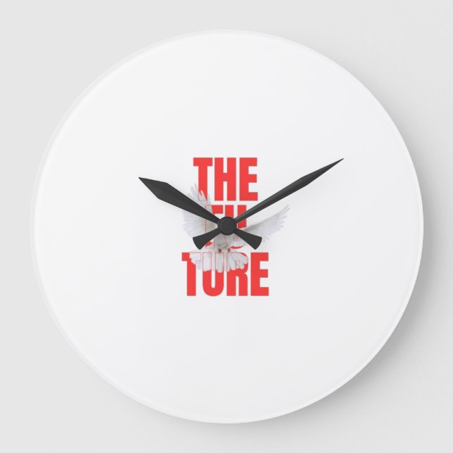 El reloj de pared tipográfico motivacional del fut (Anverso)