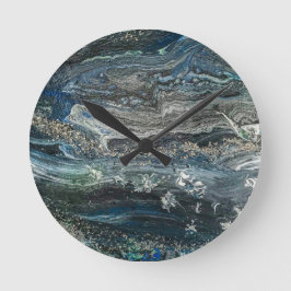El reloj de pintura abstracta Dreams of the ocean'