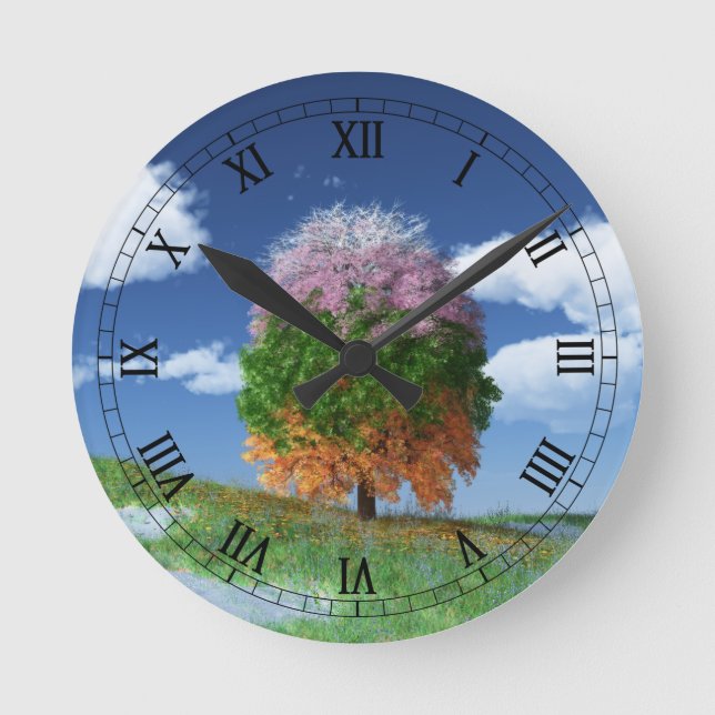 El reloj del árbol de temporada (Anverso)