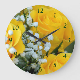 El reloj del rosa amarillo #4 personaliza según lo
