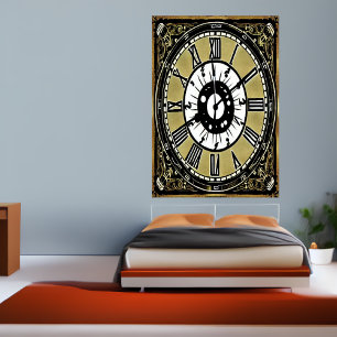 El reloj elegante de la pared Poster de arte de