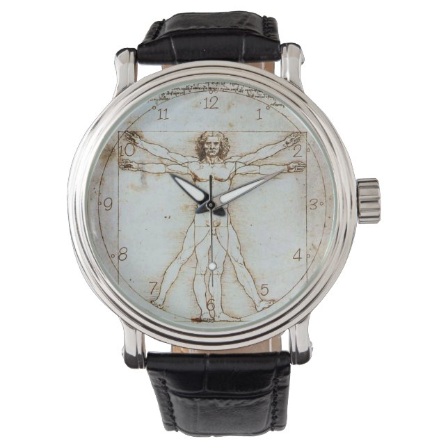 El reloj vitruviano de Leonardo da Vinci (Anverso)