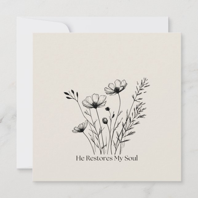 Él Restaura Mi Alma Diseño Minimalista (Anverso)