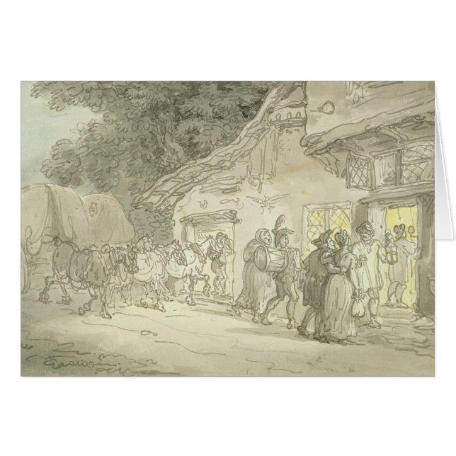 El resto del Waggoner, c.1800-05 (pluma y tinta y (Anverso (Horizontal))