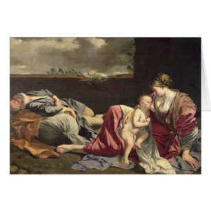 El resto en el vuelo en Egipto, 1628