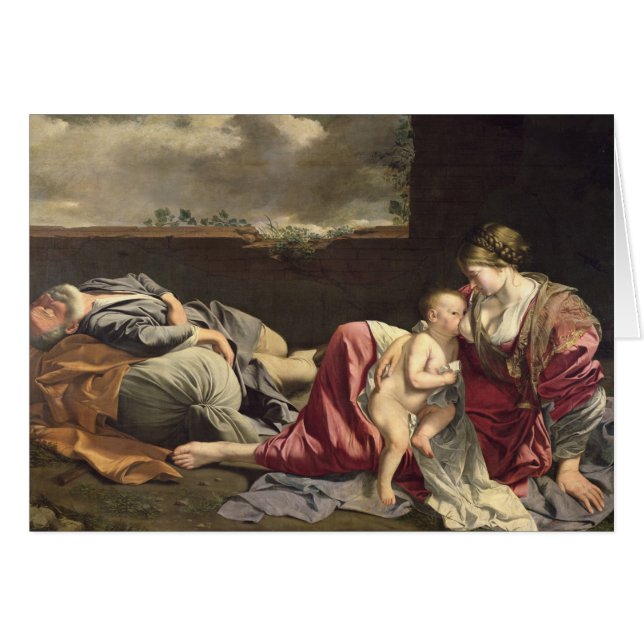 El resto en el vuelo en Egipto, 1628 (Anverso (Horizontal))