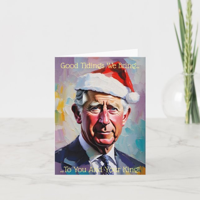 El Rey Carlos III en la tarjeta de vacaciones de l (Anverso)