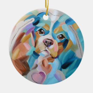 El rey Cavalier llama a la Navidad Ornamento de Na